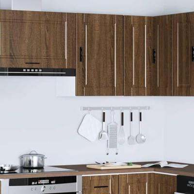 Keukenwandkast Porto bewerkt hout bruin eikenkleur Keukenwandkast Porto bewerkt hout bruin eikenkleur
