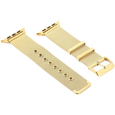 Milanese met gesp bandje - Goud - Geschikt voor Apple Watch 38mm / 40mm / 41mm / 42mm - thumbnail