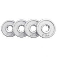 Halterschijven 4 x 0,5 kg Chroom - thumbnail