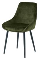 Artistiq Eetkamerstoel 'Kofi' Velvet, kleur groen - thumbnail