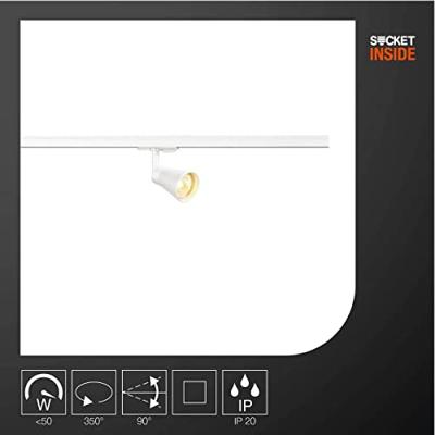 SLV 144201 AVO TRACK 230V-railsysteemcomponenten Lampenscherm Wit SLV 144201 AVO TRACK 230V-railsysteemcomponenten Lampenscherm Wit