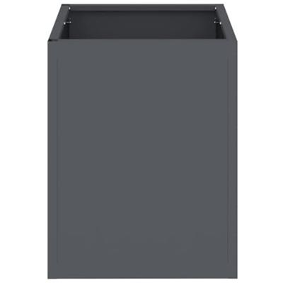 VidaXL Tuin bloempot antraciet 32 x 32 x 40 cm koudgewalst staal