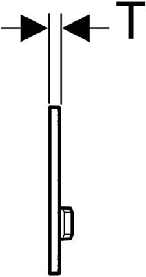 Geberit Sigma 50 bedieningspaneel chroom geborsteld voor Sigma reservoirs 8cm (UP720) en 12cm (UP320)