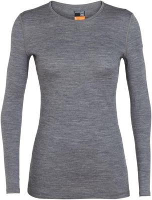Icebreaker Merino 200 Oasis LS Crewe Thermoshirt Dames Gritstone Hthr-013 M