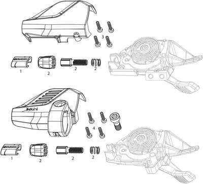 SRAM duimversteller "eagle 90 transmission" thumb shifter e 70 t-type 12-fach