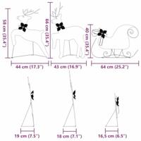 VidaXL Led rendieren 7 pcs goud stof - thumbnail