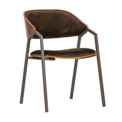 BePureHome Eetkamerstoel Clan Velvet - Bruin BePureHome Eetkamerstoel Clan Velvet - Bruin