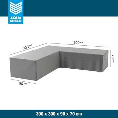 Aquashield loungesethoes L-vorm - 300x300x90x70 cm