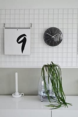 NeXtime NE-3506ZW Wandklok Big Stripe Ø20 Glas Zwart