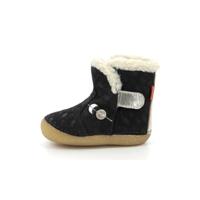 Leren enkellaarsjes voor babymeisjes So Windy KICKERS® 1ste stapjes marineblauw - thumbnail