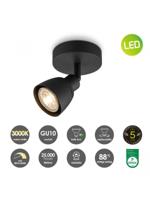 Home sweet home LED opbouwspot Aka Ø 9,5 cm - zwart - thumbnail