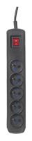Activejet ACP-5GN 5M CZ power uitbreiding 5 AC-uitgang(en) Binnen Zwart - thumbnail