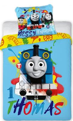 Thomas de Trein Peuterdekbedovertrek Messy Thomas - 100 x 135 cm - Katoen Thomas de Trein Peuterdekbedovertrek Messy Thomas - 100 x 135 cm - Katoen