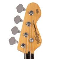 Vintage V49BLK Coaster Series Gloss Black elektrische basgitaar - thumbnail