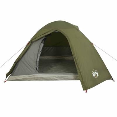 VidaXL Koepeltent 4-persoons waterdicht olijfgroen