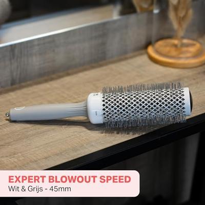 Olivia Garden Wavy Bristles White & Grey Brush Ø45mm Olivia Garden Wavy Bristles White & Grey Brush Ø45mm