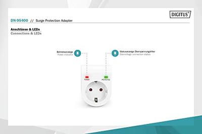 Digitus DN-95400 DN-95400 Overspanningsbeveiliging (tussenstekker) Overspanningsbeveiliging voor: Stopcontact 13.5 kA 1 stuk(s)