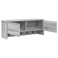 Wandgemonteerde kapstok met plank Grijs sonoma 80 x 20 x 30 cm - thumbnail