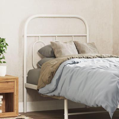Hoofdbord 75 cm metaal wit Hoofdbord 75 cm metaal wit