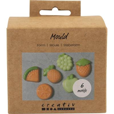 Creativ Company Mallen, fruit, h: 1,8 cm, l: 4,5-6 cm, 6 stuk/ 1 doos