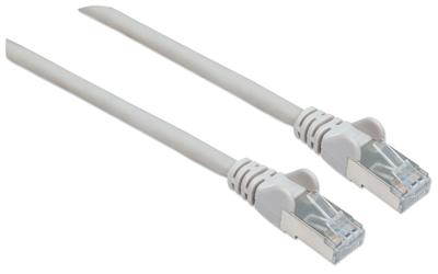 Intellinet 317191 RJ45 Netwerkkabel, patchkabel CAT 6A S/FTP 3.00 m Grijs Folie afscherming, Afscherming gevlochten, Halogeenvrij 1 stuk(s)