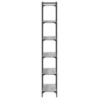 Boekenkast 6-laags 80x30x188 cm bewerkt hout grijs sonoma - thumbnail