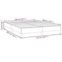 Bedframe zonder matras stof blauw 140x200 cm - thumbnail