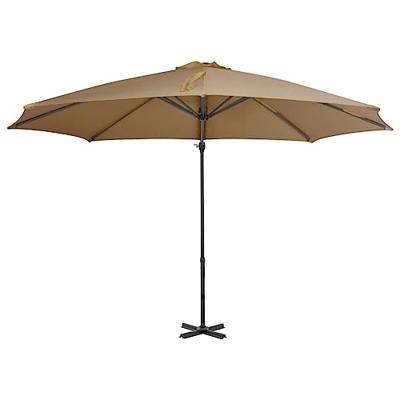 Zweefparasol met aluminium paal 300 cm taupe Zweefparasol met aluminium paal 300 cm taupe