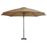 Zweefparasol met aluminium paal 300 cm taupe - thumbnail