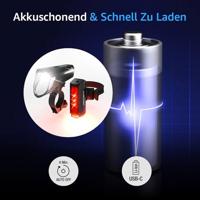 FISCHER FAHRRAD PLUS 110 + TWIN STOP Fietsverlichtingsset LED Zwart - thumbnail
