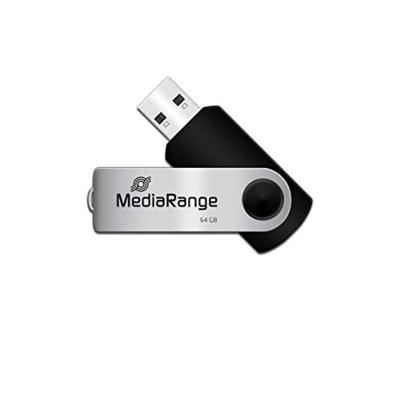 MediaRange 64GB USB 2.0 USB flash drive USB Type-A / Micro-USB Zwart, Zilver