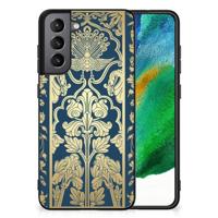 Samsung Galaxy S21FE Bloemen Hoesje Beige Flowers - thumbnail