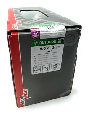 Dynaplus Houtbouwschroef Ar-Bronze Tellerkop deeldraad +Snijpunt Torx TX40 8.0X120/70 | 50 stuks - 0286.08.62801 Dynaplus Houtbouwschroef Ar-Bronze Tellerkop deeldraad +Snijpunt Torx TX40 8.0X120/70 | 50 stuks - 0286.08.62801
