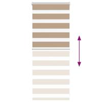 Zebra Blind 60x100 cm stofbreedte 55,9 cm polyester zandbruin - thumbnail