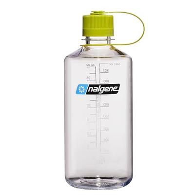 Nalgene Narrow-Mouth Sustain 1L Drinkfles Clear/Green Clos 1L