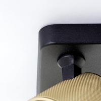 Brilliant Vierkante opbouwspotMarty zwart met goud - G99204/86 - thumbnail