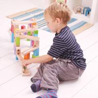 Bigjigs houten knikkerbaan, 53dlg. - thumbnail