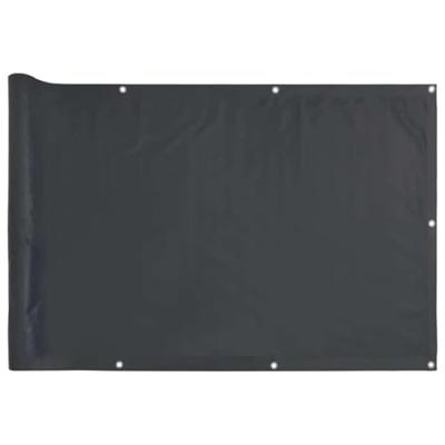 Balkonscherm 400x90 cm PVC antracietkleurig - thumbnail