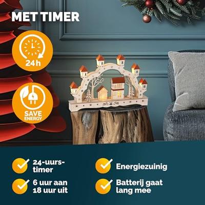 Monzana Kerstboog Winterdorp Led Warm wit Monzana Kerstboog Winterdorp Led Warm wit
