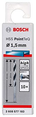 Bosch Accessories 2608577183 2608577183 Metaal-spiraalboor 1.5 mm 10 stuk(s) Bosch Accessories 2608577183 2608577183 Metaal-spiraalboor 1.5 mm 10 stuk(s)