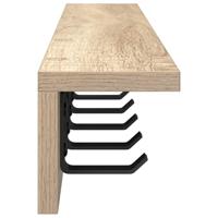 Wandgemonteerde kapstok Sonoma eiken 80 x 10.5 x 10.5 cm - thumbnail