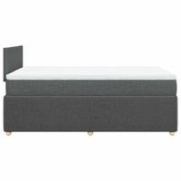Boxspring met matras stof donkergrijs 120x190 cm - thumbnail