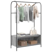 Kledingrek met opslag Grijs 100 x 44 x 160 cm Bewerkt hout - thumbnail