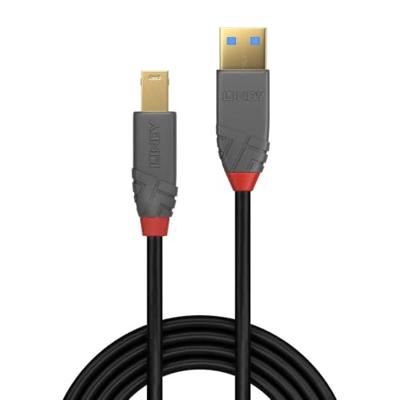 LINDY 36742 USB-kabel USB 3.2 Gen1 USB-A stekker, USB-B stekker 2.00 m Zwart LINDY 36742 USB-kabel USB 3.2 Gen1 USB-A stekker, USB-B stekker 2.00 m Zwart