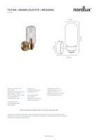 Nordlux Klassieke wandlampTutan messing - 2310551035 - thumbnail