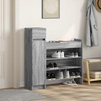 Schoenenkast 100,5x28x100 cm bewerkt hout grijs sonoma eiken - thumbnail