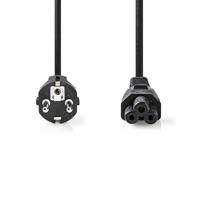 Nedis Stroomkabel | Type F (CEE 7/7) Male | IEC-320-C5 | Recht | Recht | Vernikkeld | 3.00 m | Rond | PVC | Zwart | Label - CEGL10130BK30 - thumbnail