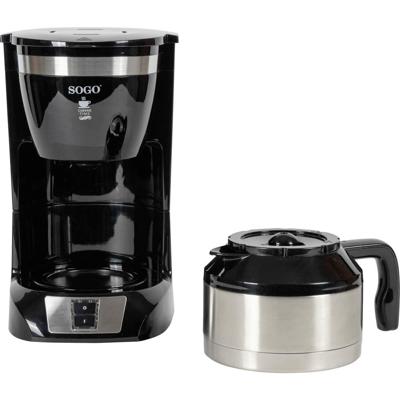 SOGO Human Technology Drip Inox 10 Koffiezetapparaat Zwart Capaciteit koppen: 10 Glazen kan, Warmhoudfunctie SOGO Human Technology Drip Inox 10 Koffiezetapparaat Zwart Capaciteit koppen: 10 Glazen kan, Warmhoudfunctie
