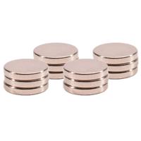 12x Ronde Koelkast/whiteboard Magneten 6 Mm Zilver - Magneten - thumbnail