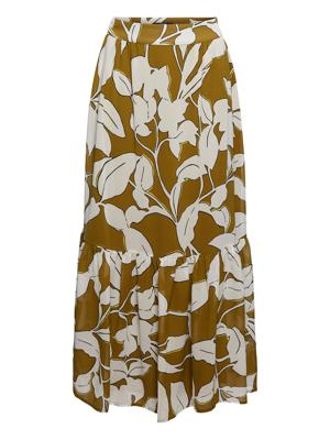 ESPRIT Women Collection rok met all over print en volant olijfgroen
